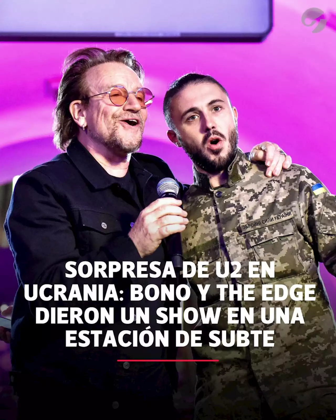 Sorpresa de U2 en Ucrania: Bono y The Edge dieron un show en una estación de subte de Kiev