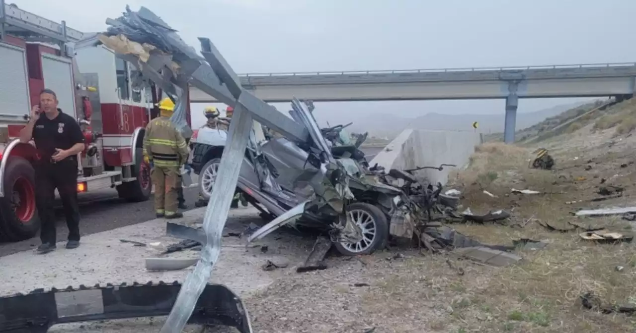 Driver dies after hitting barrier on I-80 west of Tooele