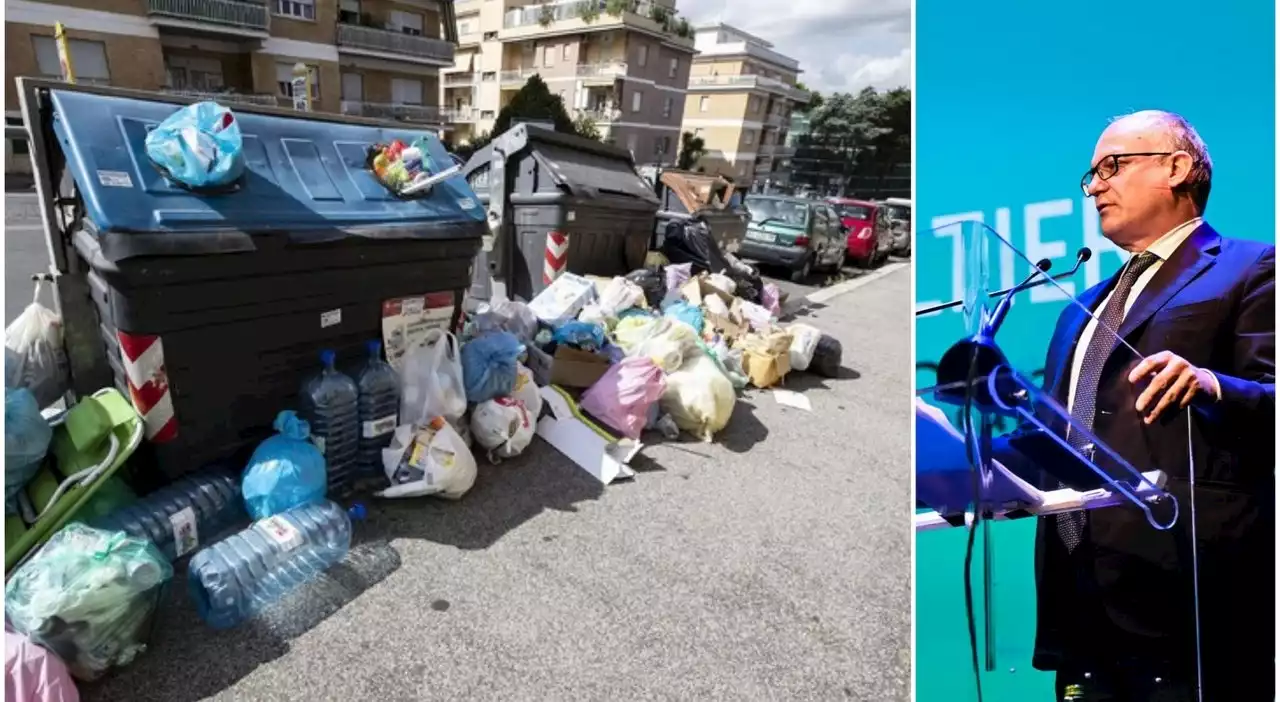 Rifiuti a Roma, altolà di Gualtieri. Convocati i mini-sindaci: «La città non è pulita»