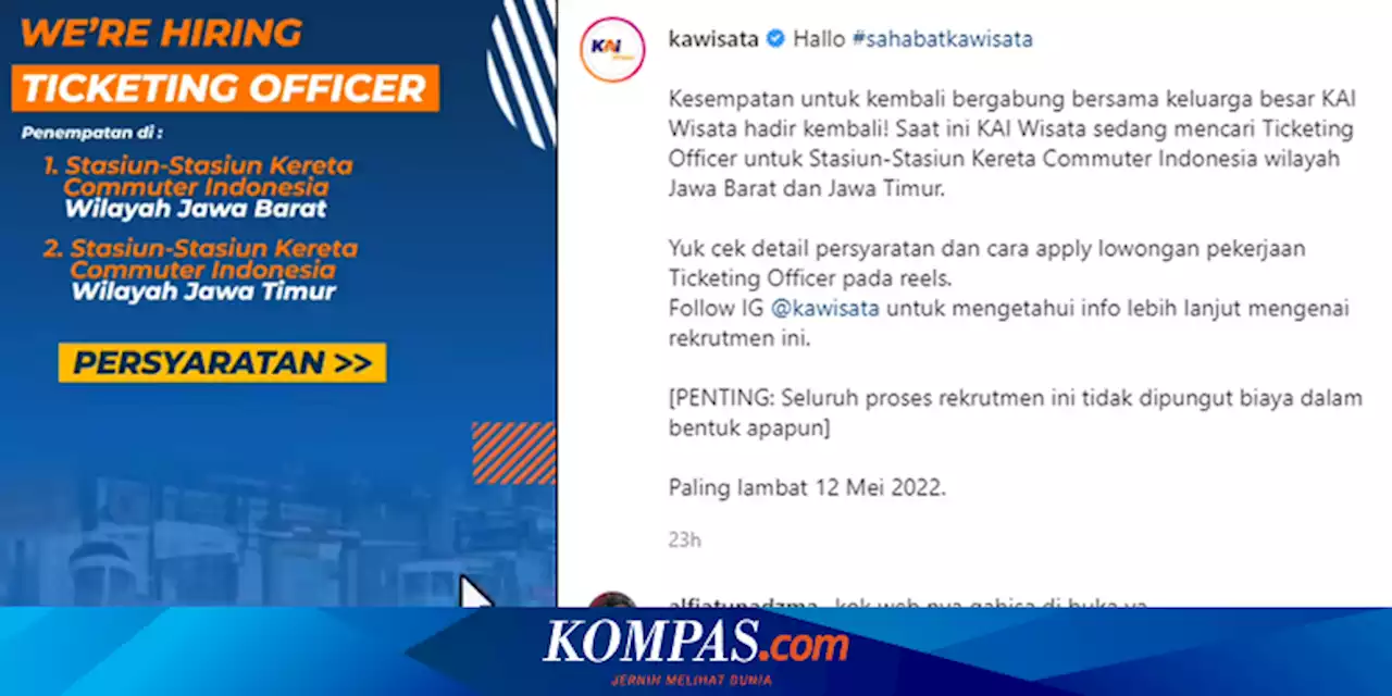 Lowongan Kerja di PT Kereta Api Pariwisata, Ini Posisi dan Syaratnya