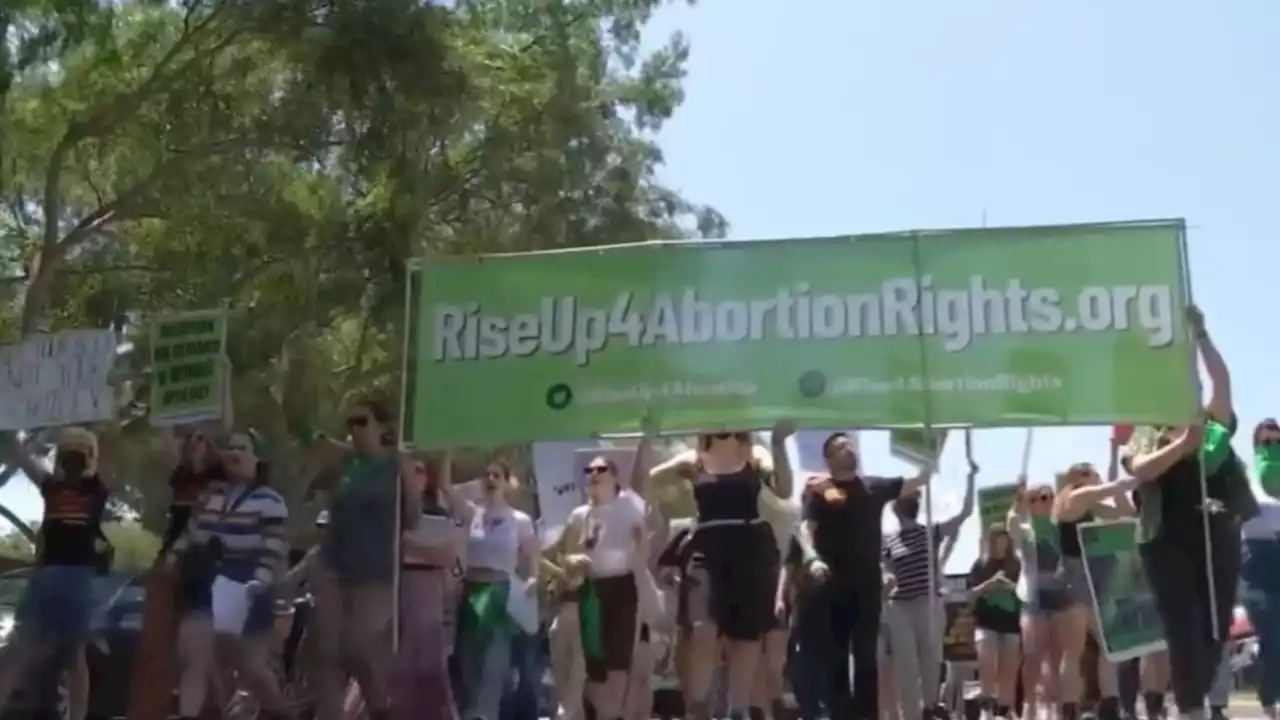 Dozens March for Abortion Rights in West Hollywood