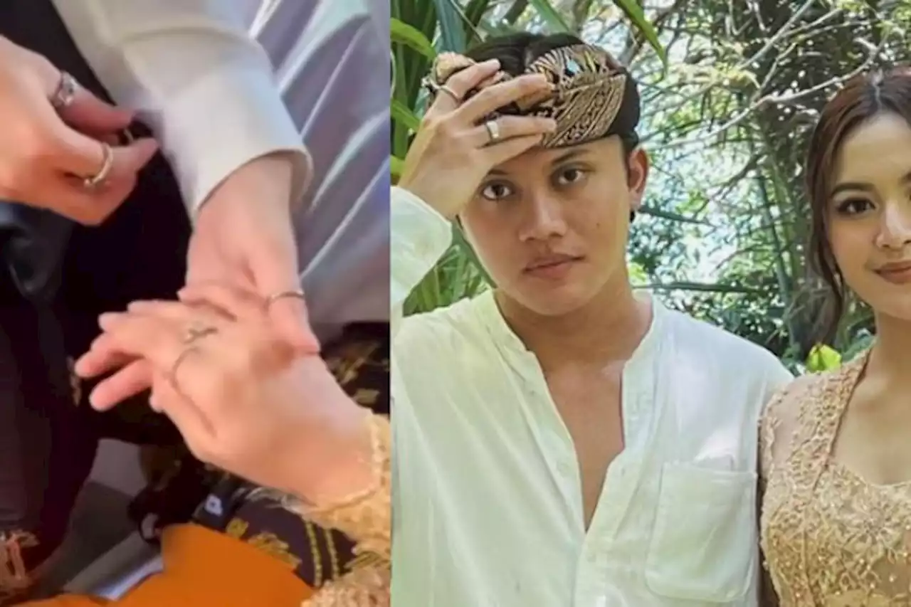 Sematkan Cincin di Jari Mahalini, Potret Rizky Febian dan sang Kekasih Berbaju Bali Disorot, Tunangan? - Pikiran-Rakyat.com