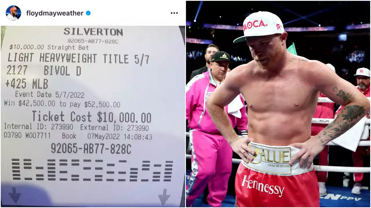 Floyd Mayweather reacts to Canelo Alvarez's shock loss and posts big winning bet