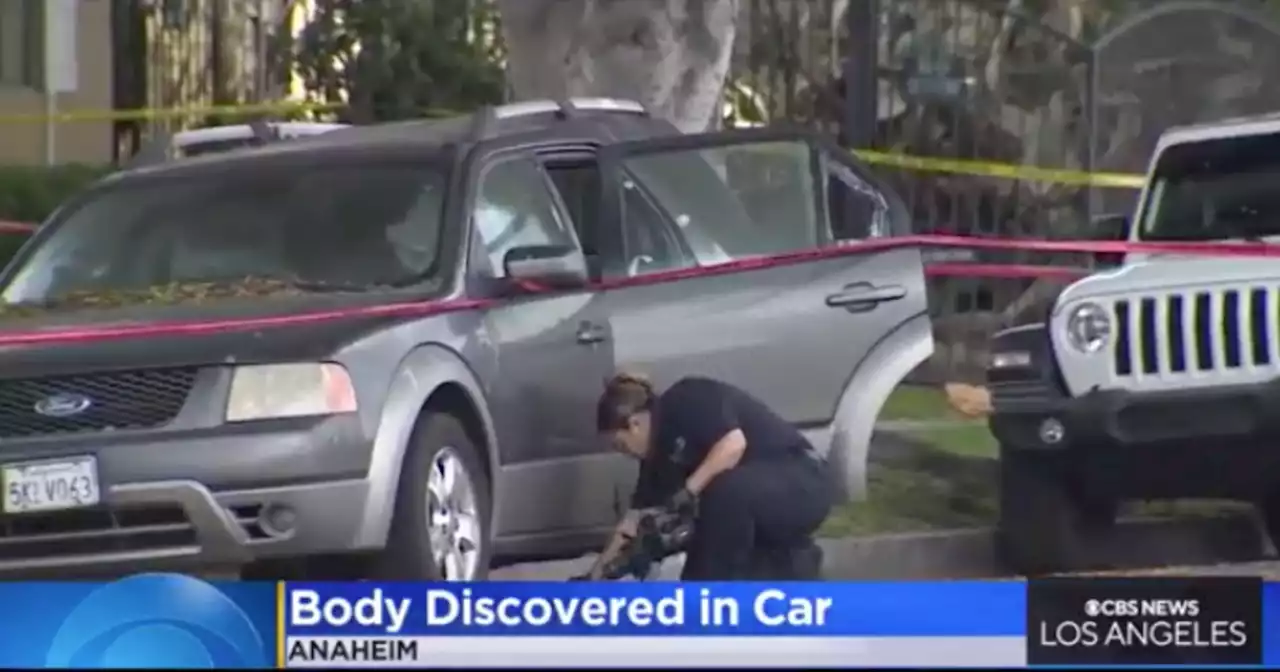 Man found dead inside parked car in Anaheim; 1 person detained