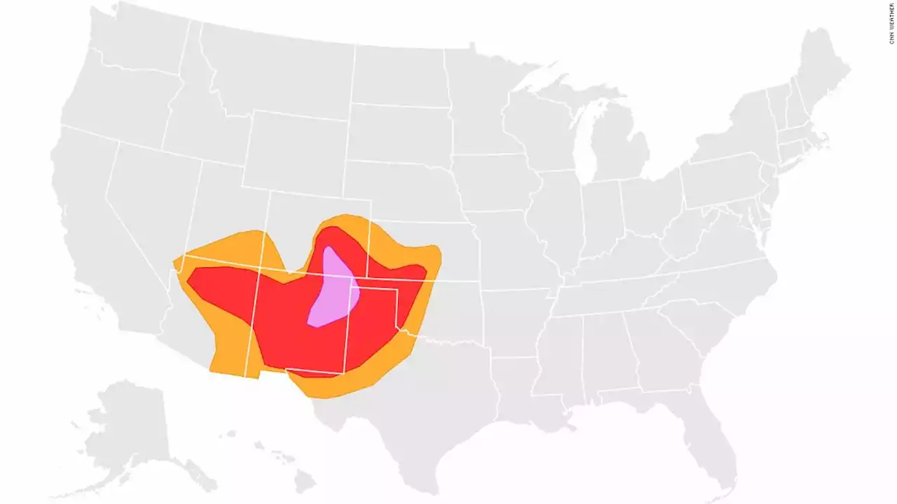 A volatile combination of windy and dry conditions could spread wildfires today in the Southwest