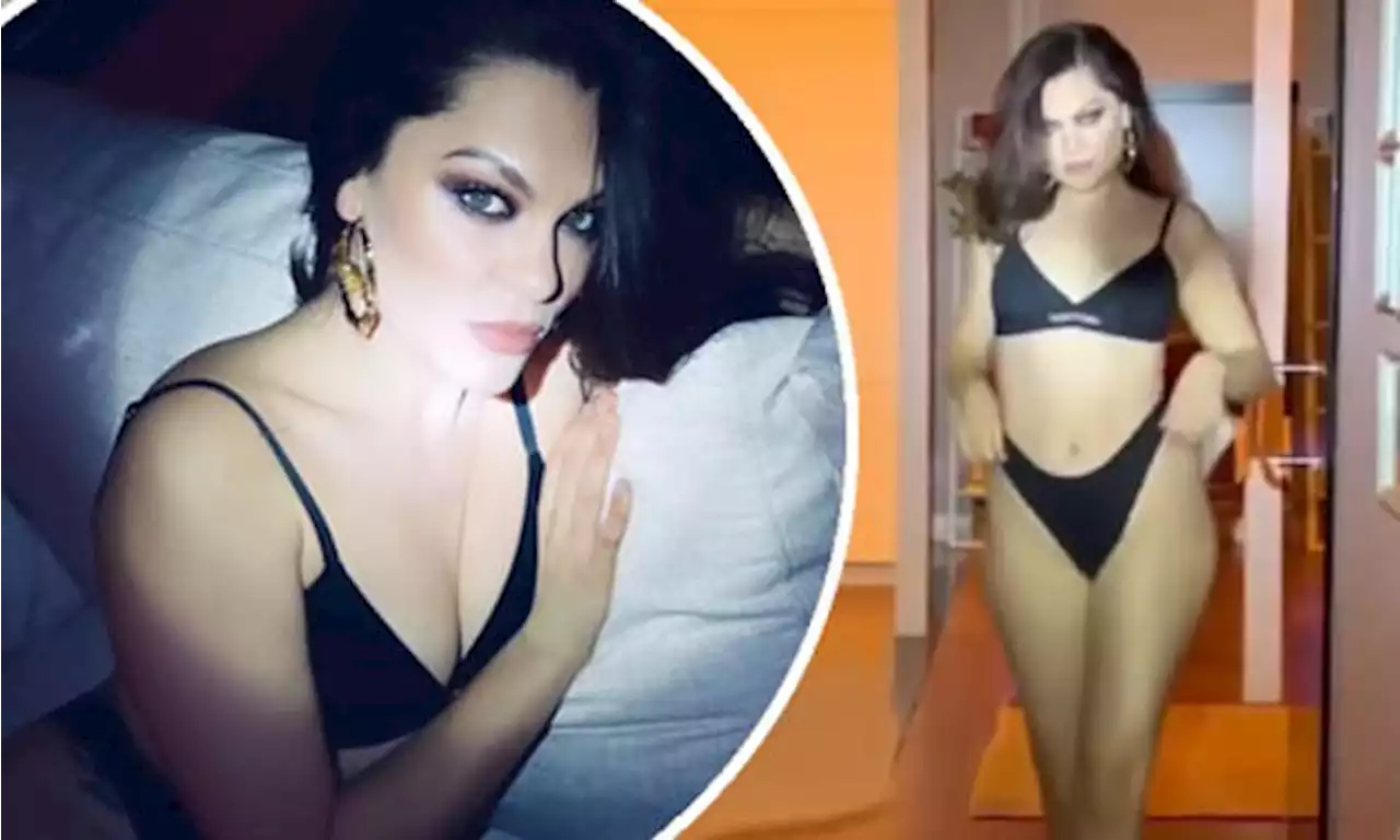 Jessie J parades her svelte physique in a revealing underwear set