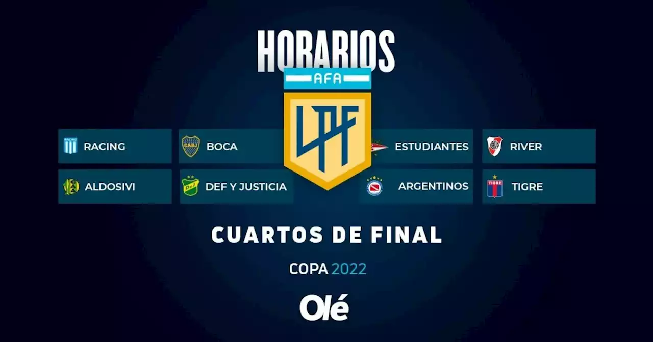 Confirmado, así se juegan los cuartos: Boca-Defensa el martes