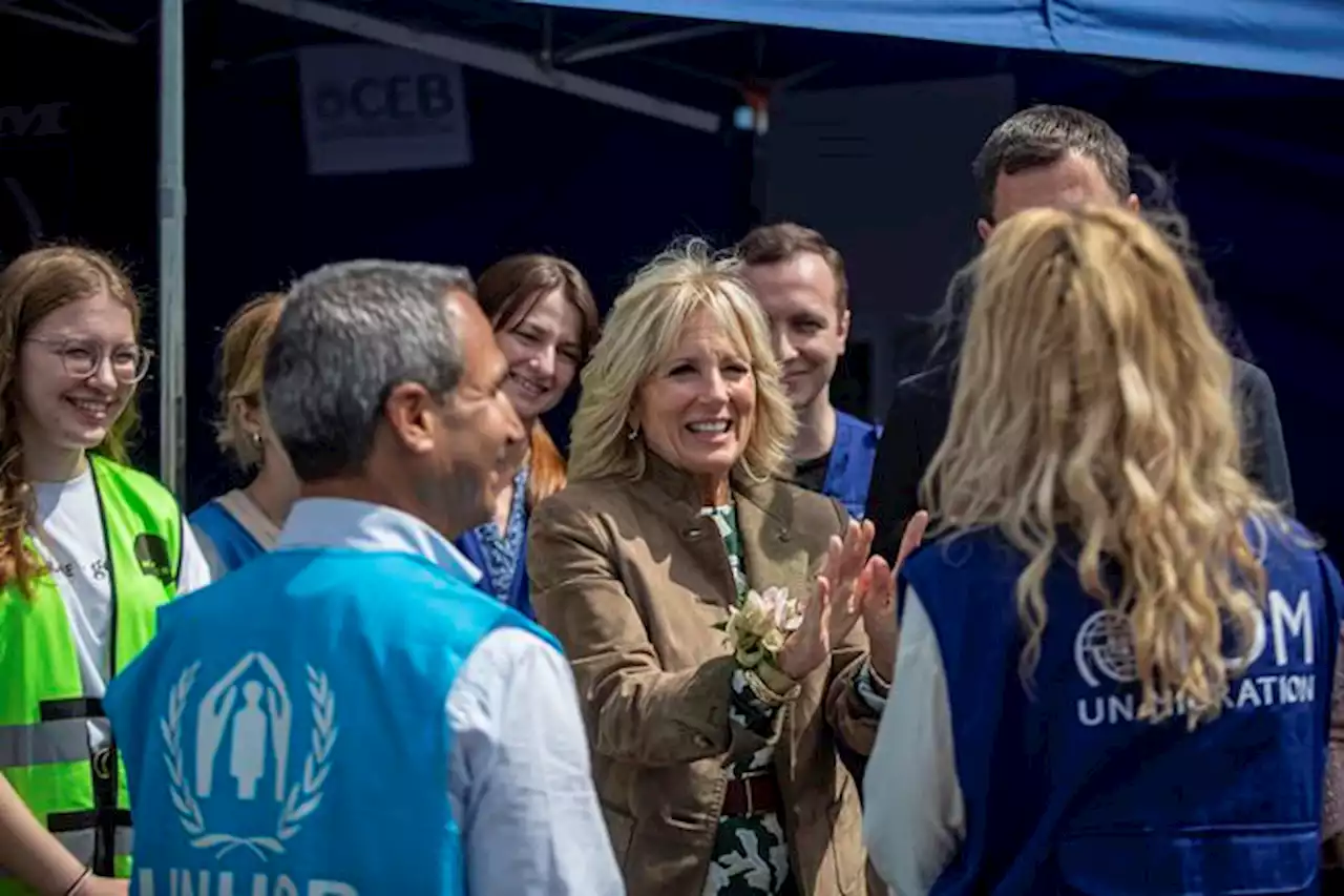 Jill Biden llegó a Ucrania y se reunió con la primera dama, Olena Zelenski