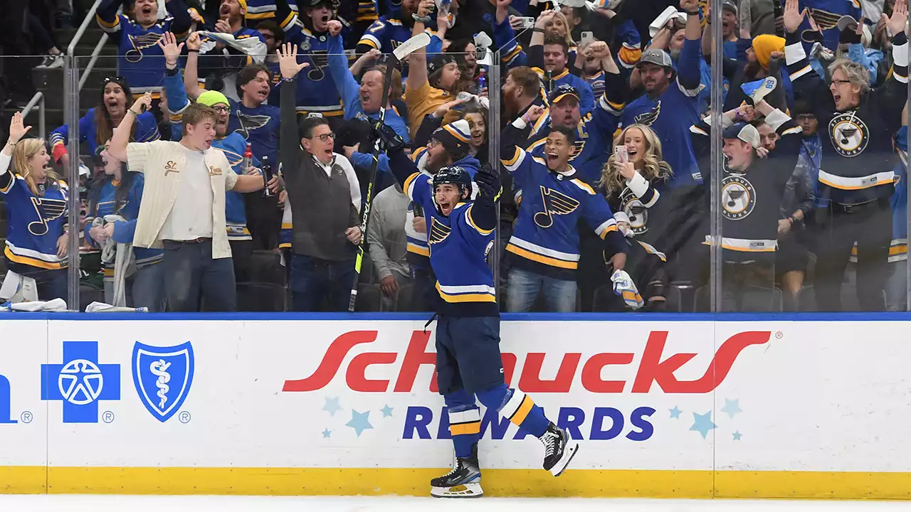 Jordan Kyrou, David Perron help Blues beat Wild to even series