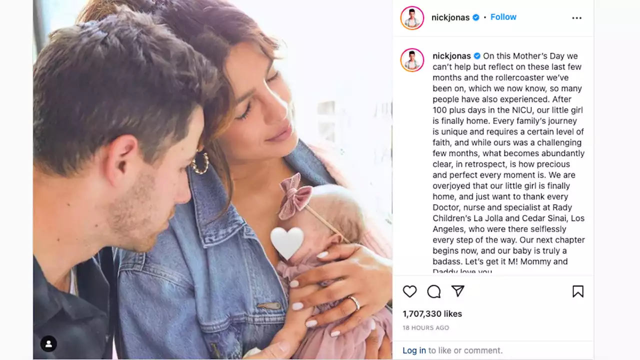 Priyanka Chopra and Nick Jonas' Daughter Spent 100+ Days in the NICU