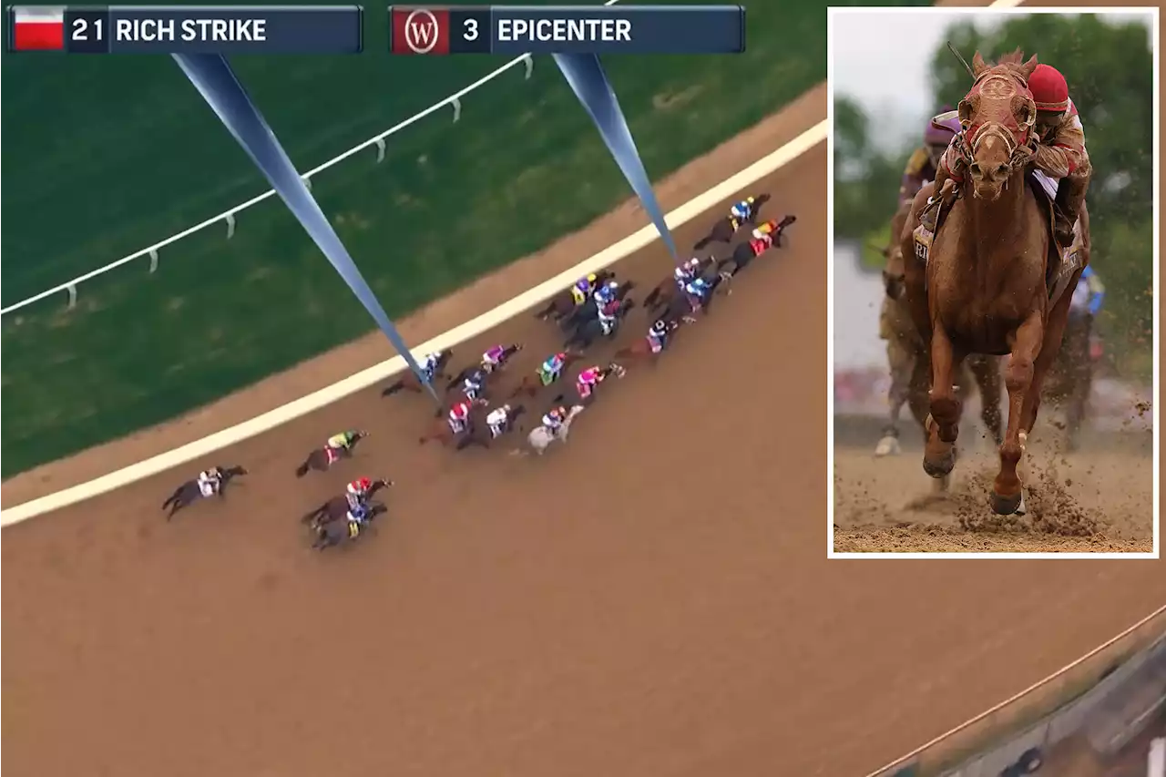 Overhead video shows just how wild Rich Strike’s Kentucky Derby win really was