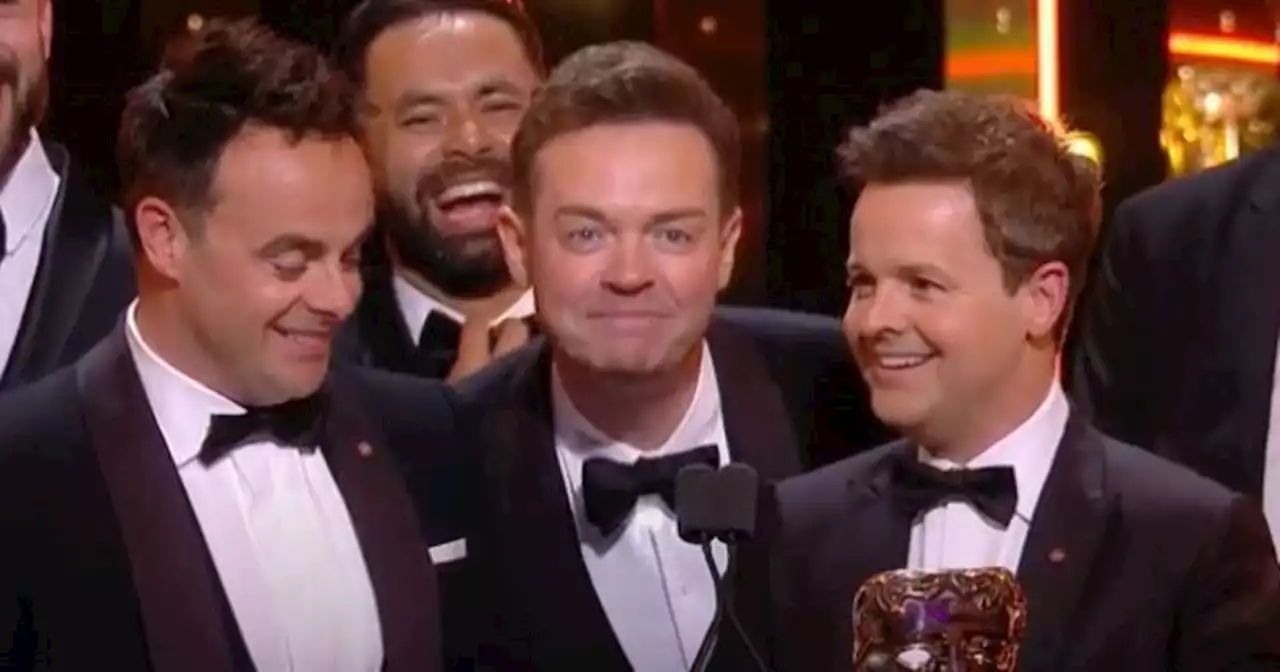 Stephen scolded by Ant and Dec as he hilariously interrupts winning BAFTA speech