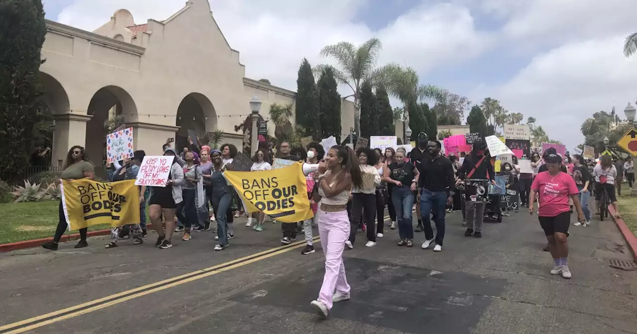 Hundreds rally in Balboa Park in support of abortion rights on Mother's Day