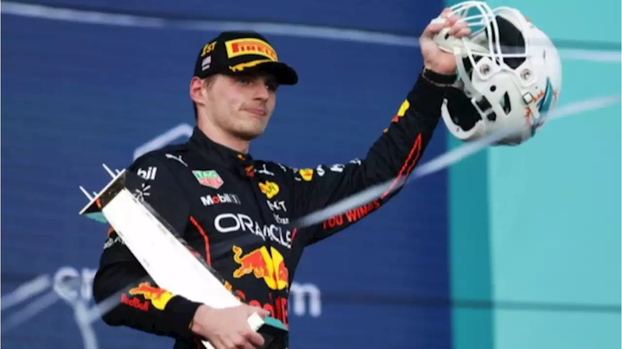 Pembalap Red Bull Racing Max Verstappen Naik Podium Berturut-turut usai menang GP Miami 2022