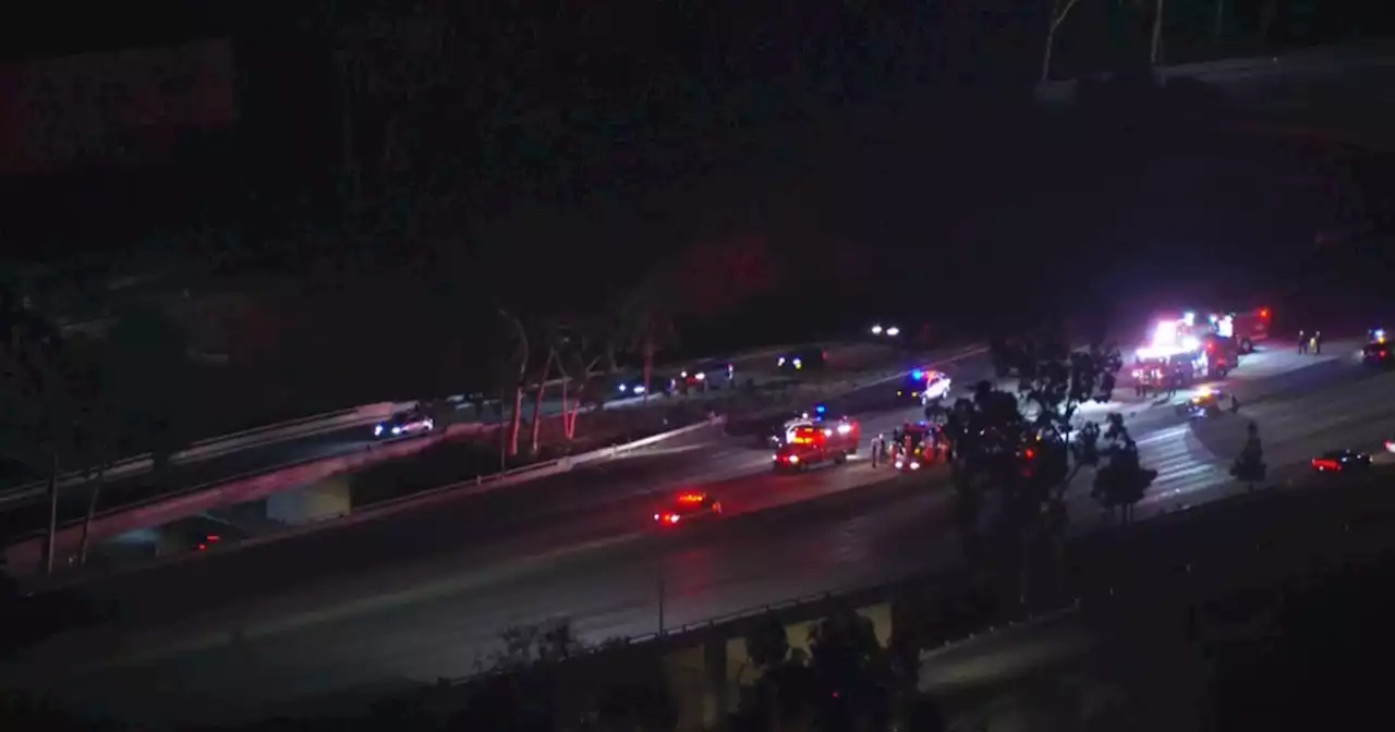 Pedestrian dies after collision with LAPD car on the 170 freeway