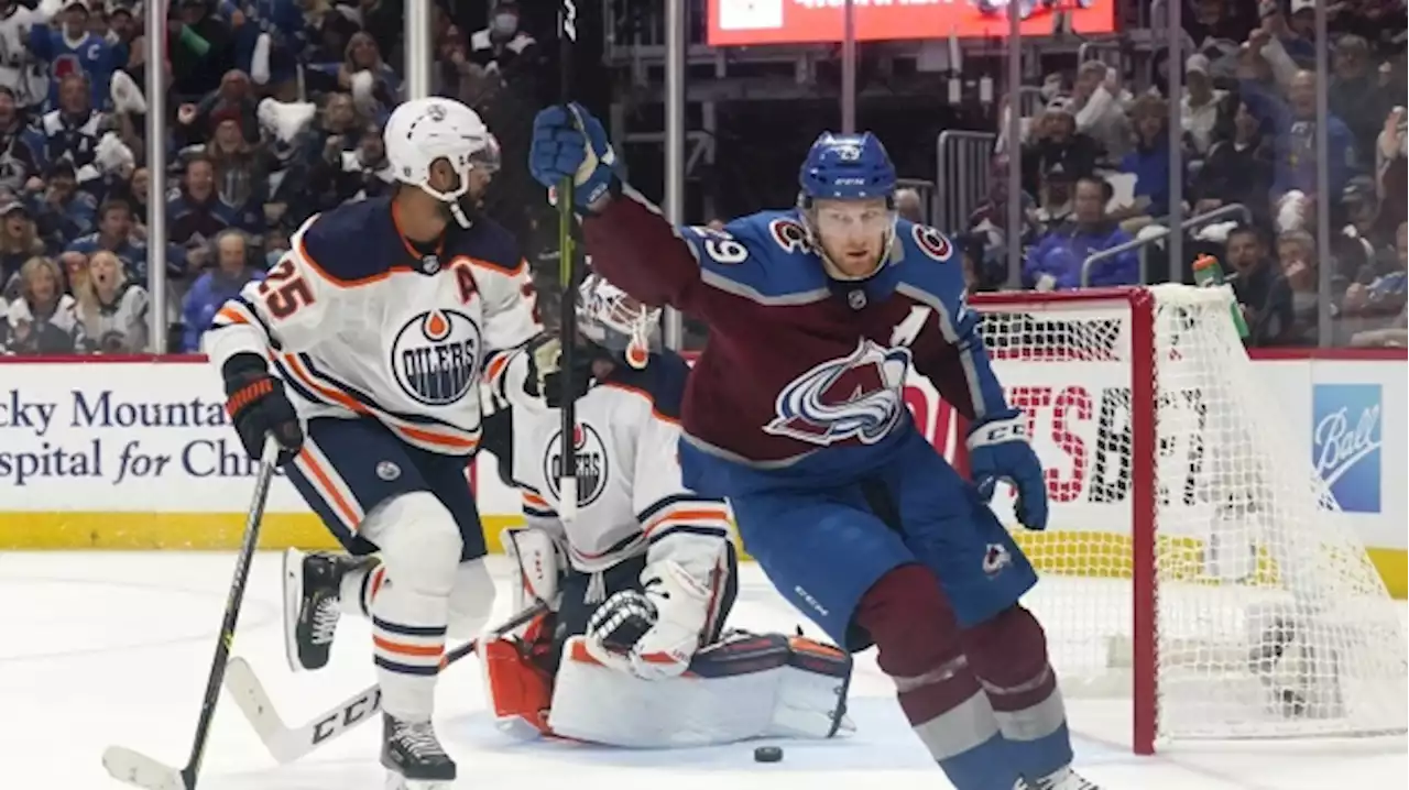 Avalanche down Oilers 8-6 in a wild Game 1 to open Western Conference final