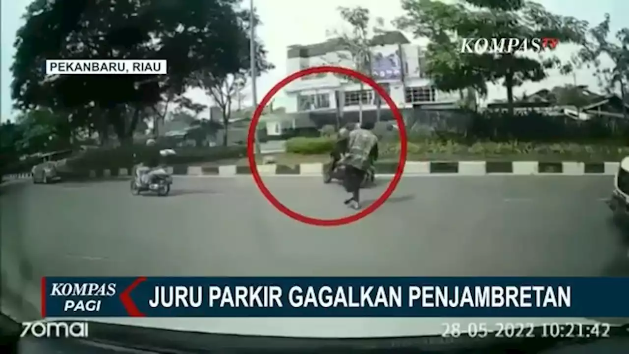 Aksi Heroik Tukang Parkir Gagalkan Dua Pelaku Penjambretan