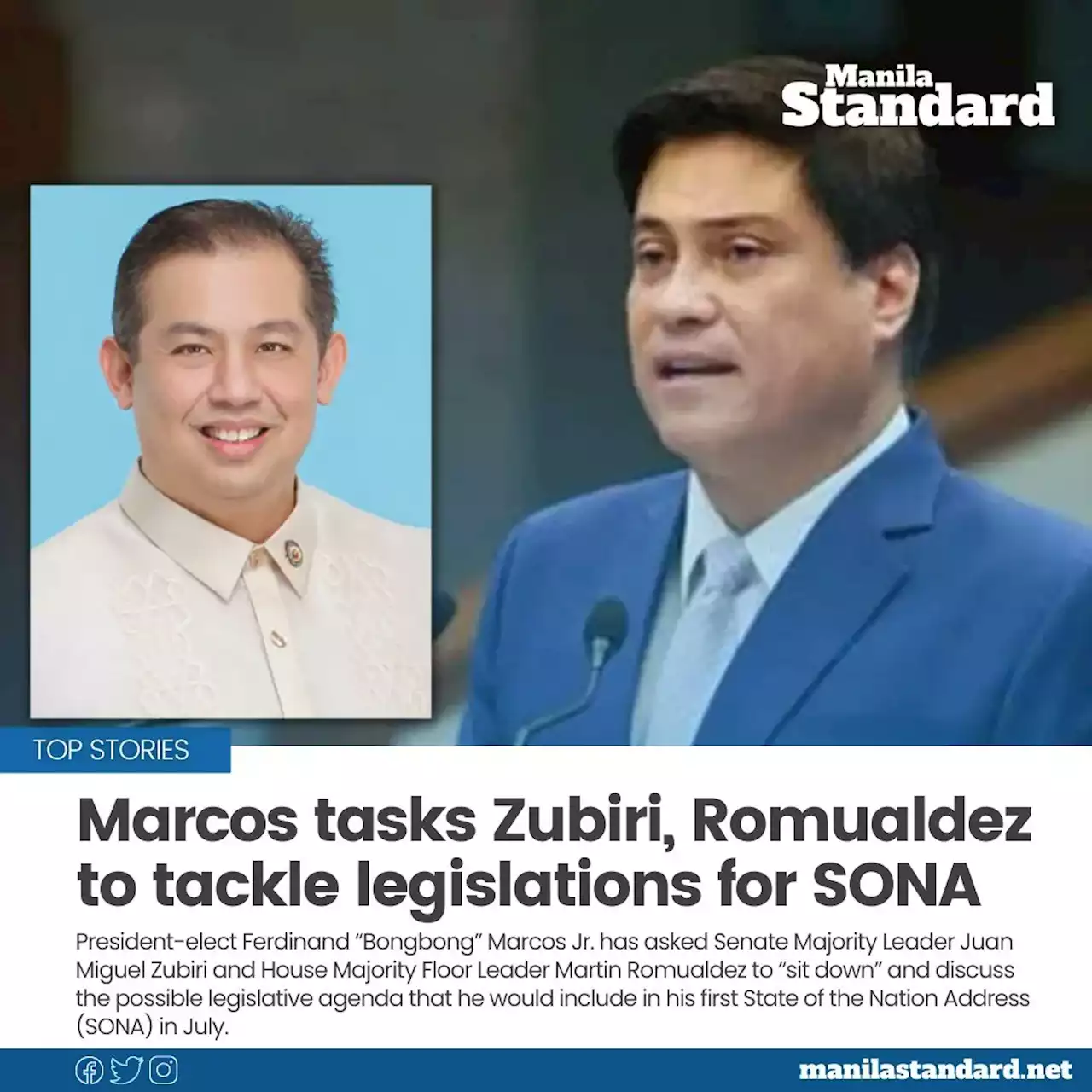 Marcos tasks Zubiri, Romualdez to tackle legislations for SONA