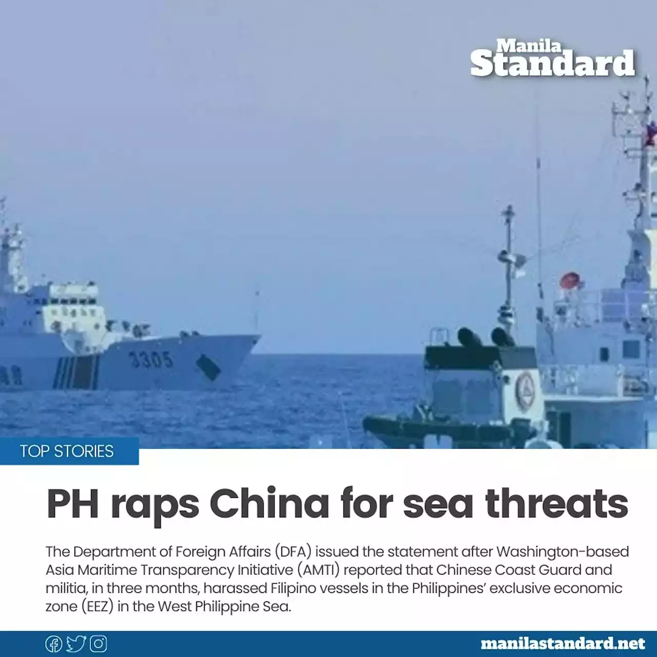 PH raps China for sea threats