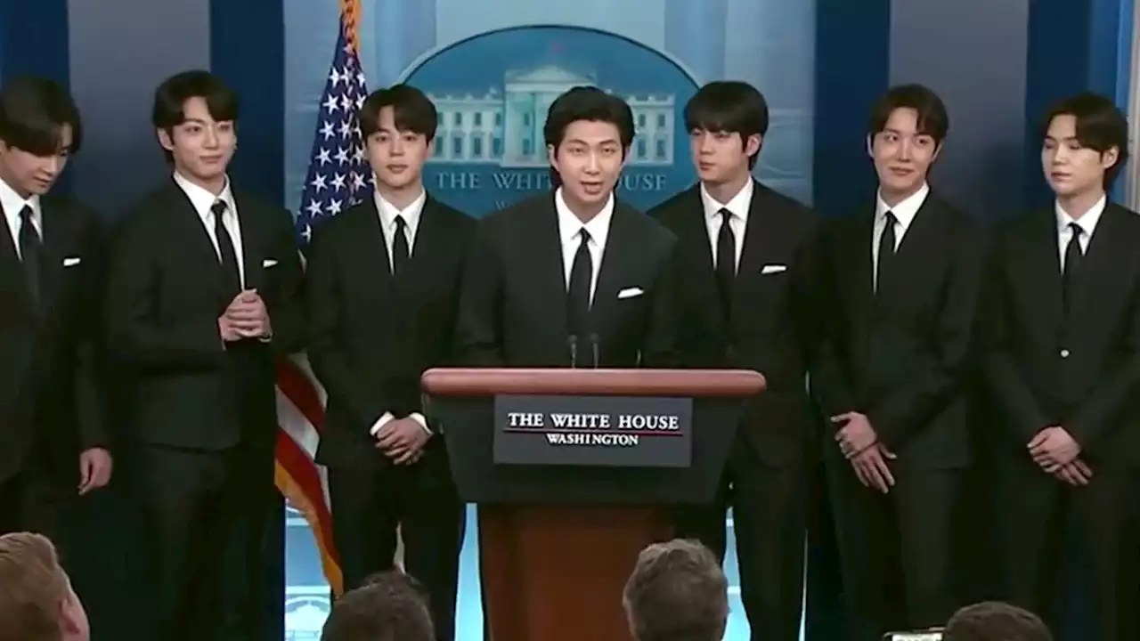 BTS Makes Appearance at White House Press Briefing to Talk Anti-Asian Hate