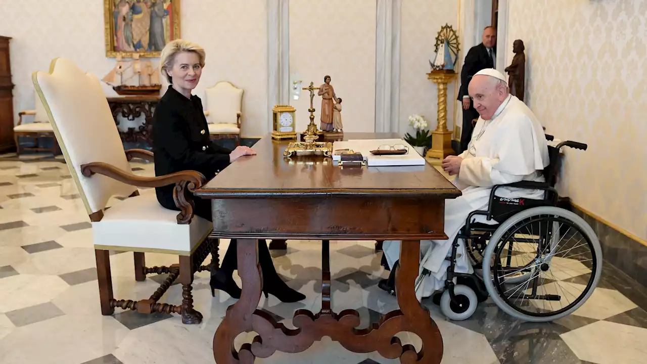 Il Papa e Ursula von der Layen: 'Comune impegno per la fine della guerra'