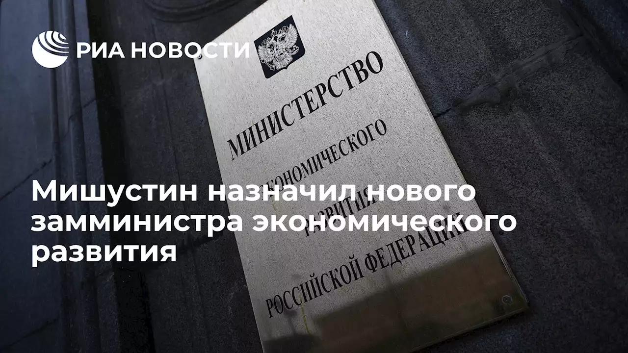 Мишустин назначил нового замминистра экономического развития