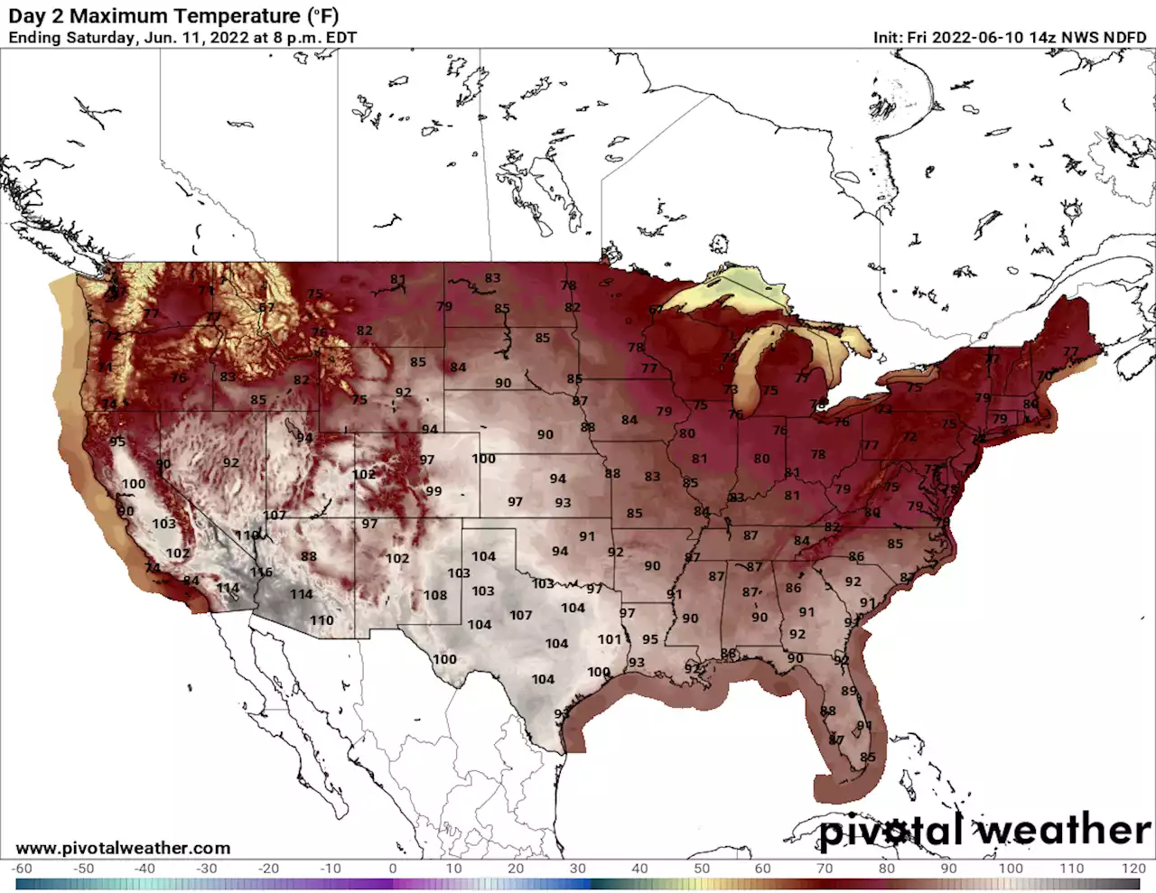 Record heat to peak in Southwest through Saturday, then swell to east