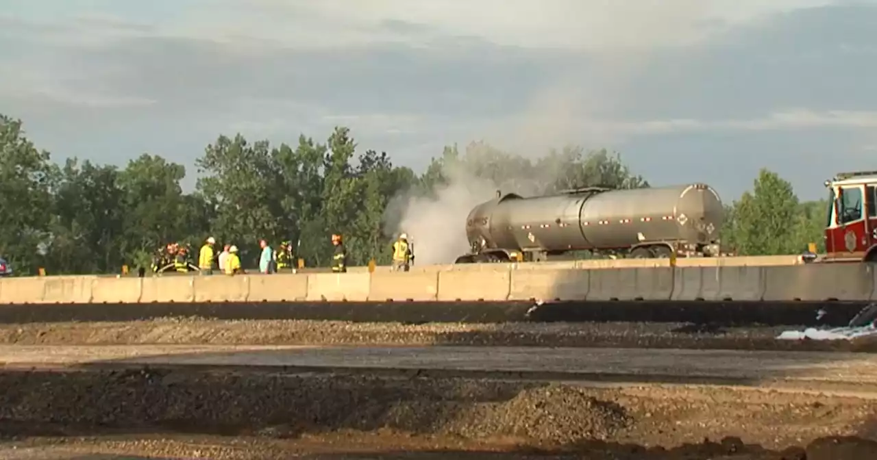 Tanker fire on State Road 37 in Indianapolis causes closures