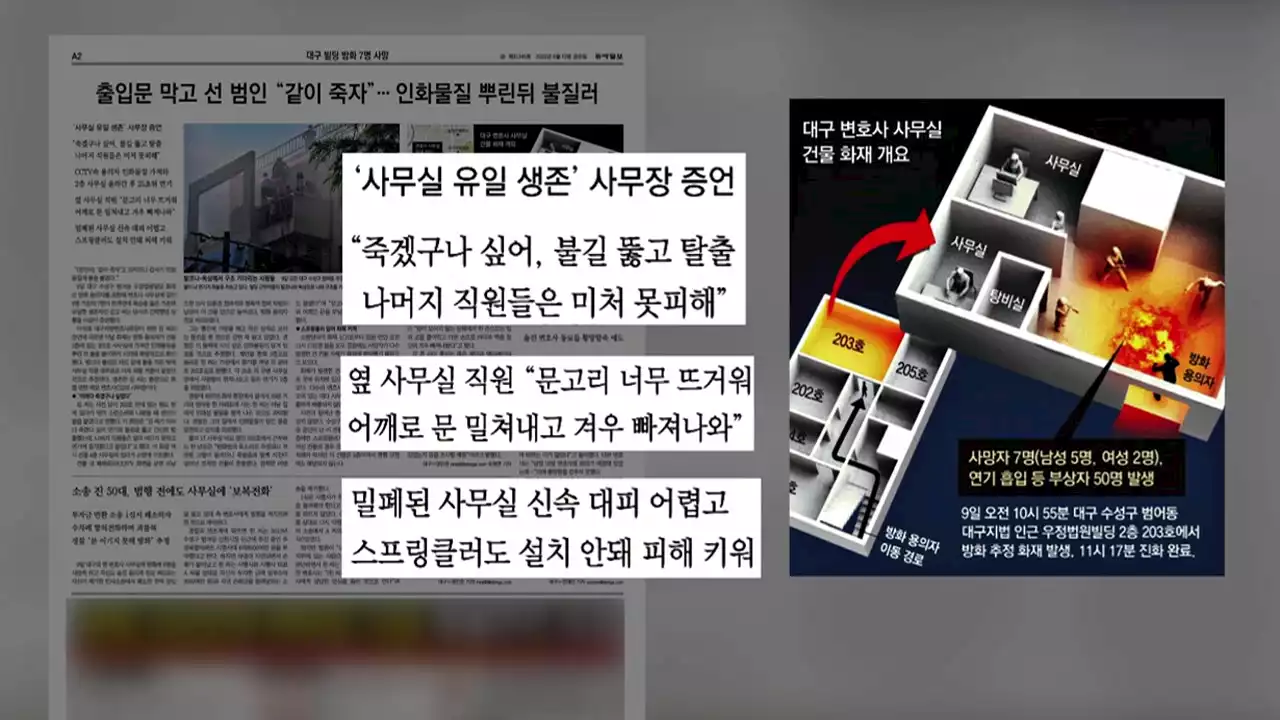 [굿모닝브리핑] '같이 죽자' 대구 방화, 스프링클러 없어 피해 키워