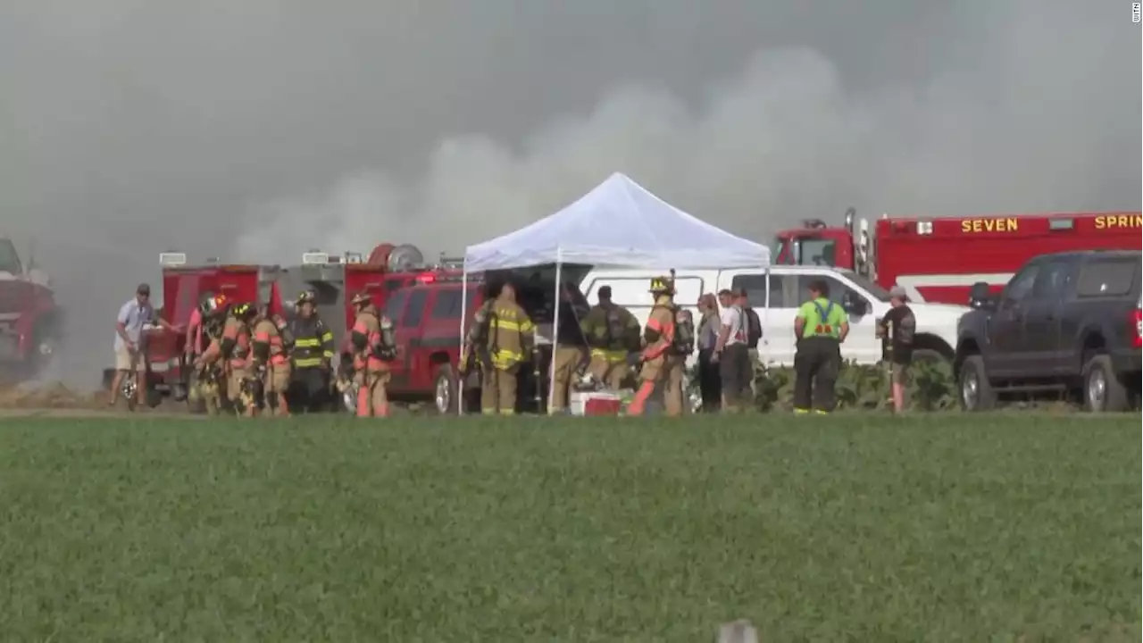 1 man dies, 3 firefighters are injured after fireworks explode during a brush fire