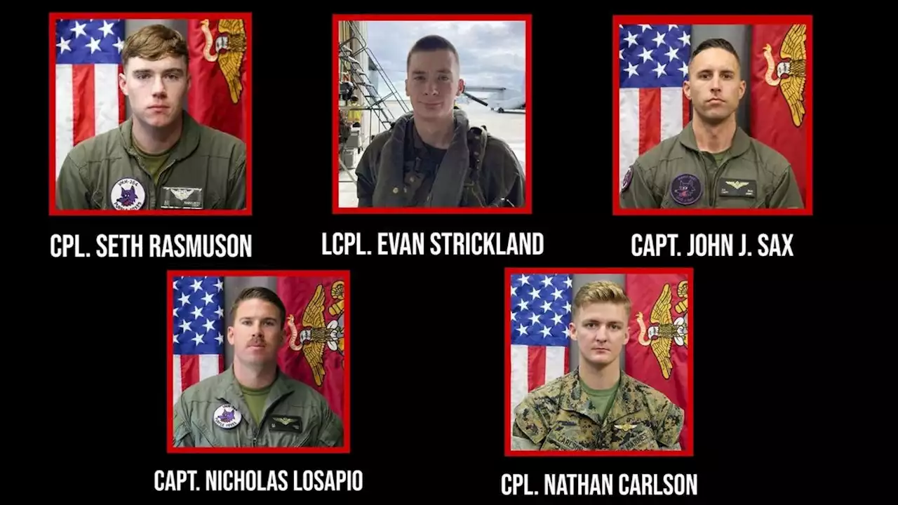 5 Marines killed during training accident in California identified