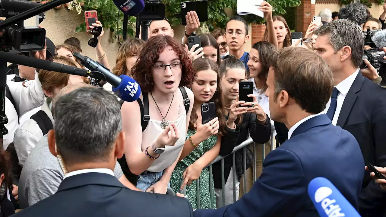 Des internautes reprennent à leur compte la question posée par une lycéenne à Emmanuel Macron sur ses ministres accusés de viol