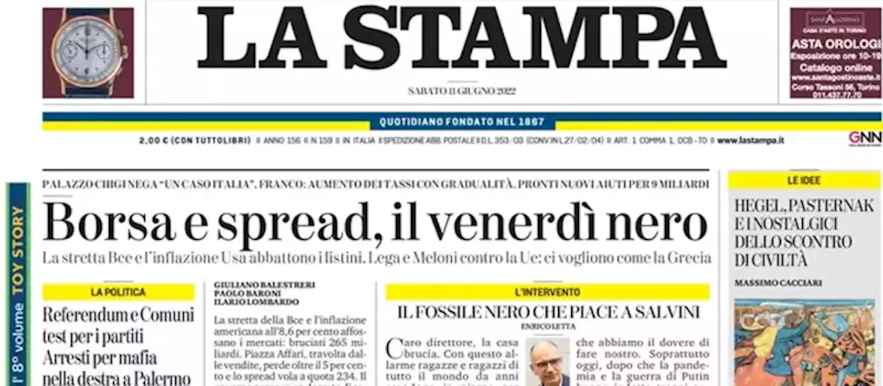 Le prime pagine di oggi - Il Post