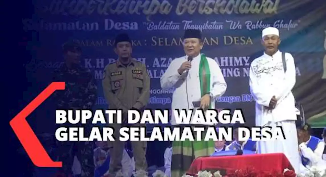 Kasus Covid-19 Turun, Bupati dan Warga Gelar Selamatan Desa