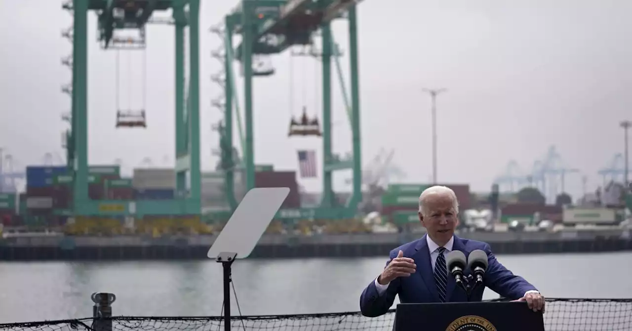 At Port of Los Angeles, Biden vows to battle inflation as prices keep climbing