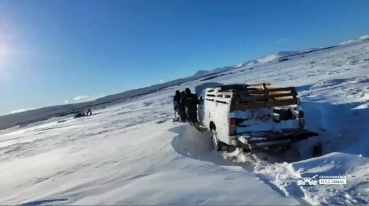 Temporal y drama en Chubut: dos hombres estuvieron casi un día atrapados en la nieve