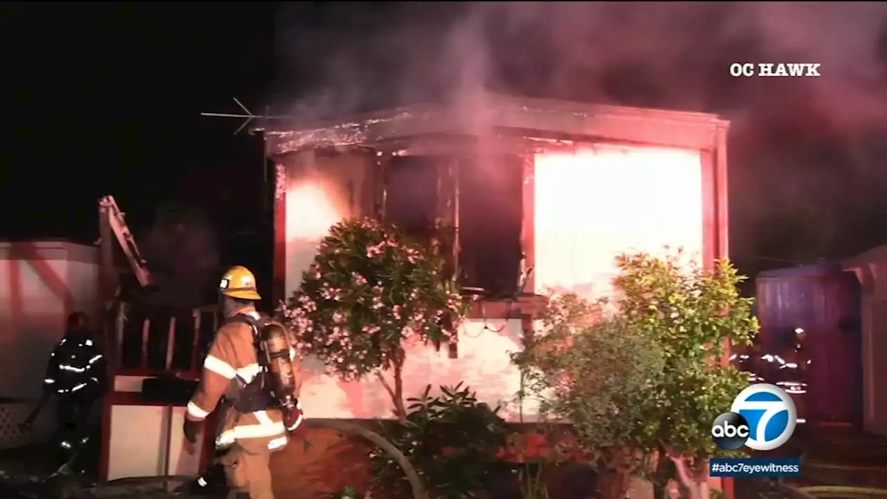 Man found dead inside burning Santa Ana home prompting arson, homicide investigation