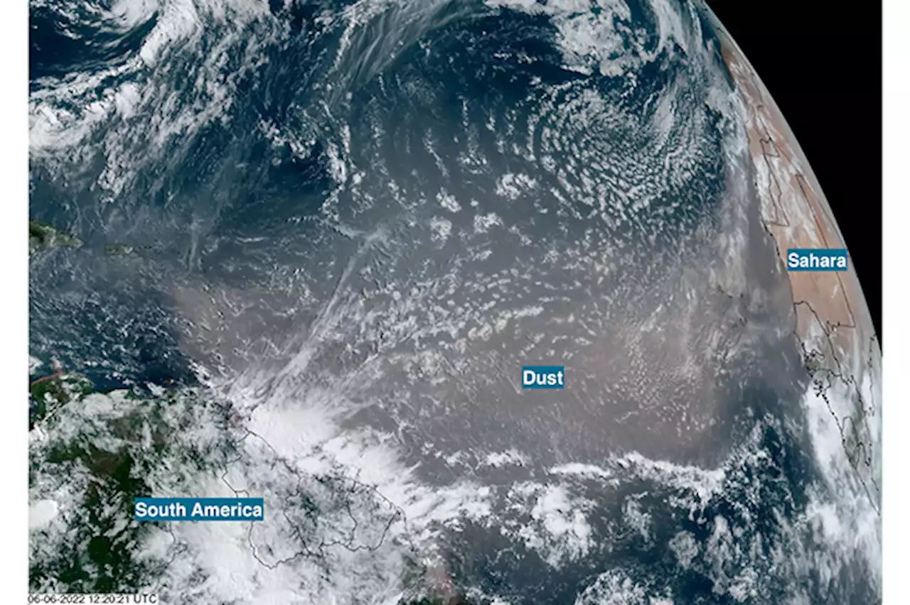 Gargantuan Saharan Dust Plume Blowing Across the Atlantic is Visible from Nearly a Million Miles Away in Space