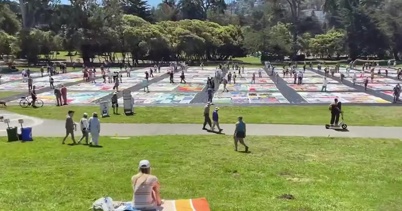 Monumental AIDS Quilt goes on display in Golden Gate Park