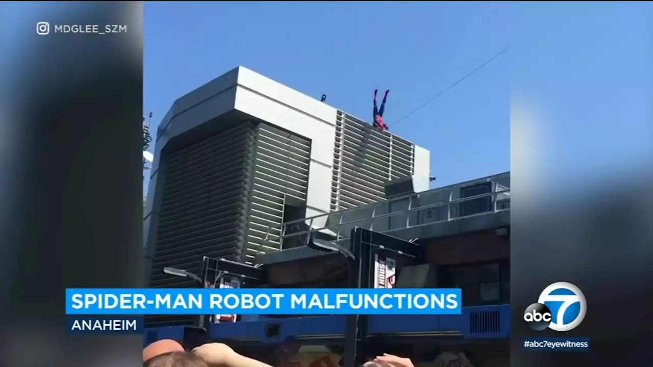 Spider-Man crashes into building during attraction malfunction at Disney California Adventure