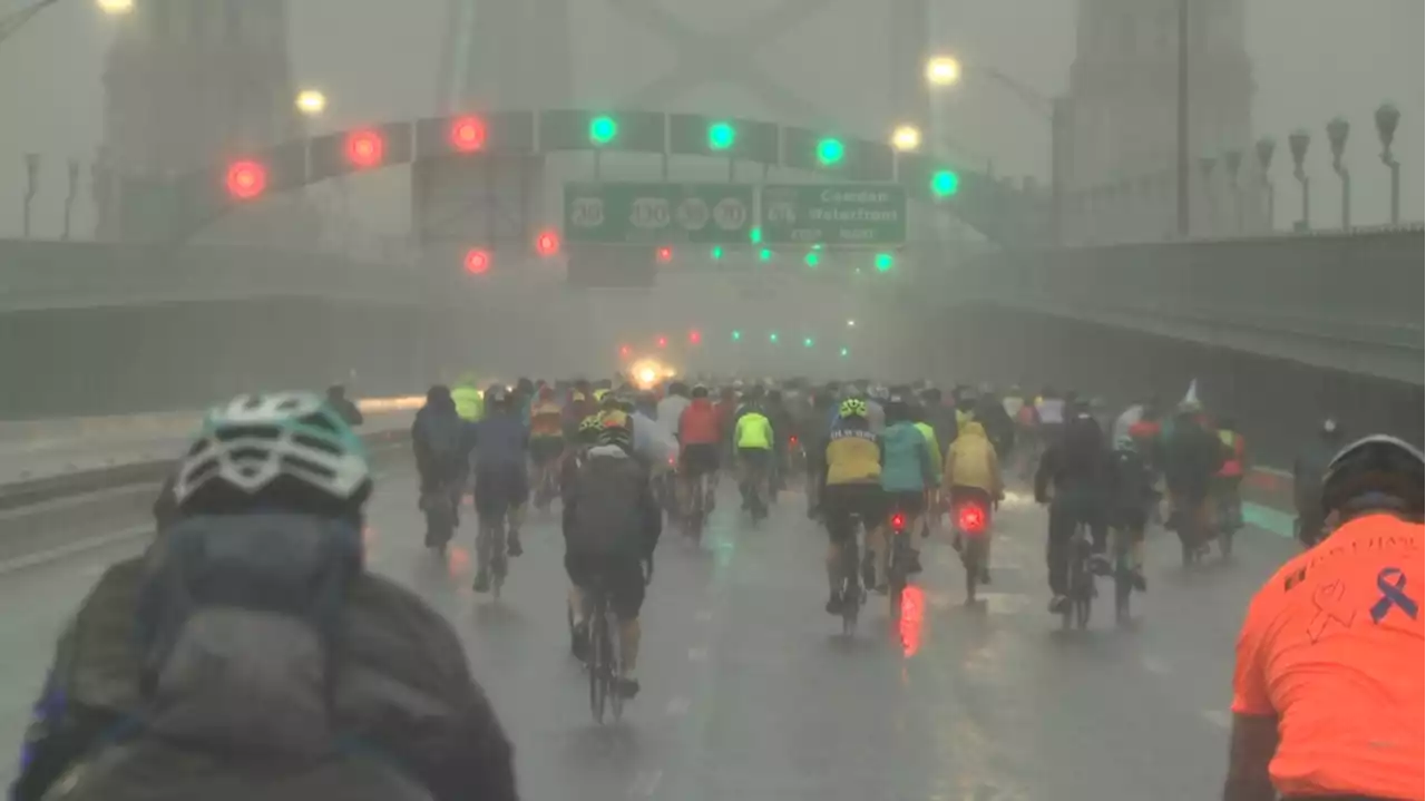 Weather Didn't Stop Cyclists From Participating In American Cancer Society's 50th Annual Bike-A-Thon Bridge To The Beach