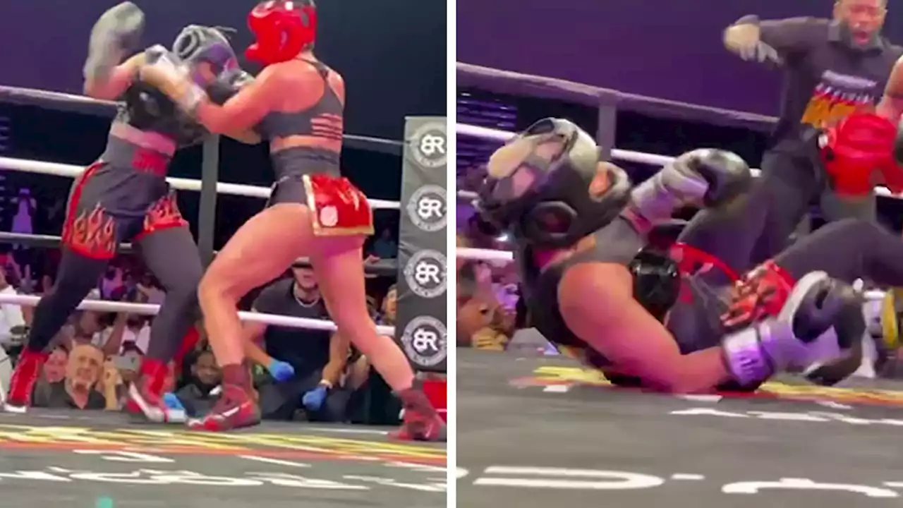 Blac Chyna Goes Down Hard But Fights to Draw in Celebrity Boxing Match