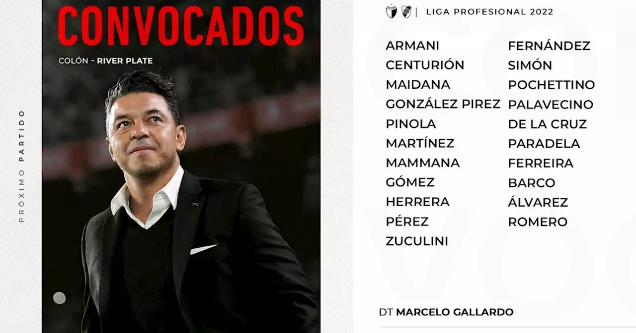 La lista de River contra Colón, con dos regresos top