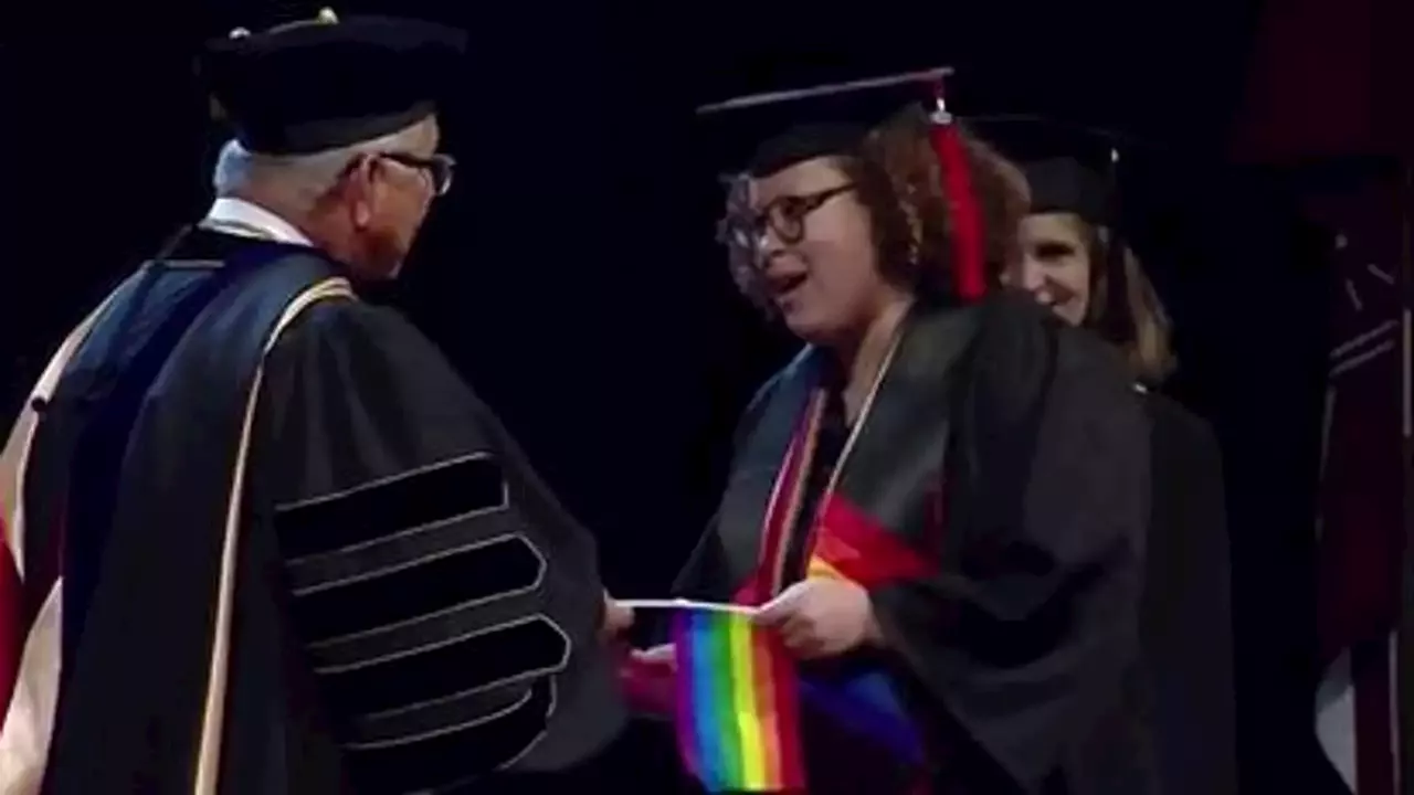 LGBTQ students, allies go viral with act of defiance at SPU graduation