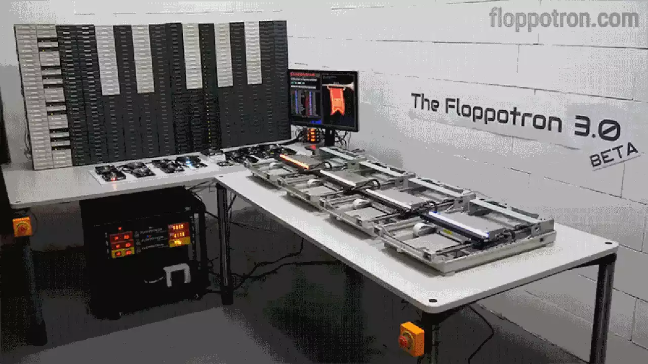 The Floppotron 3.0 Now Uses a Whopping 512 Floppy Disk Drives as Part of Its Outdated Tech Orchestra