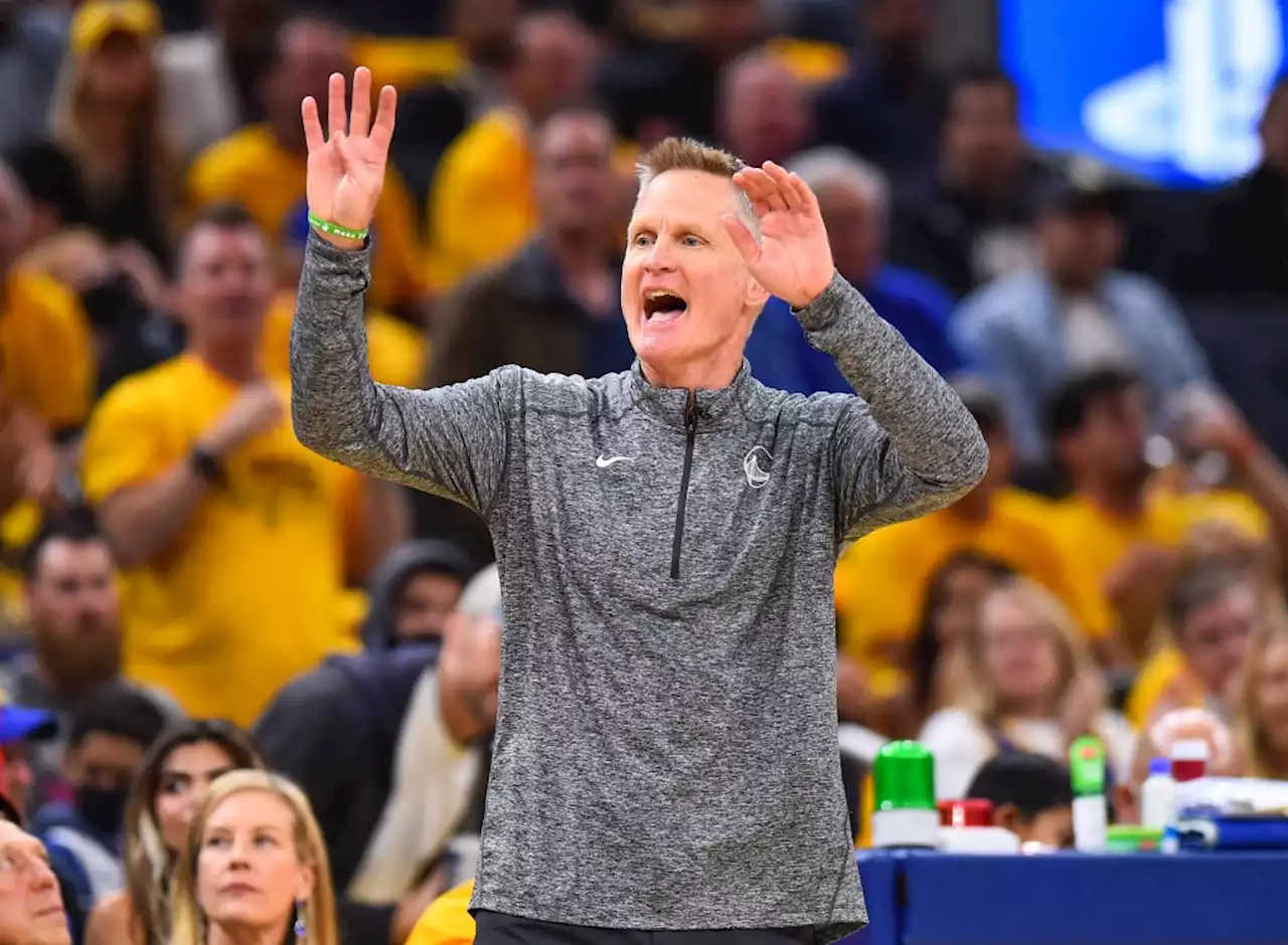 Inside the locker room: Steve Kerr tells Warriors, ‘We’re going to finish this in Boston’