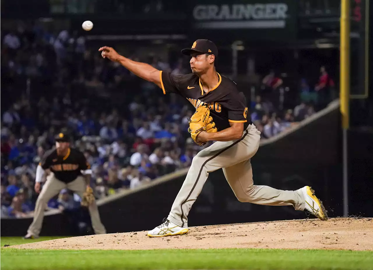 Darvish Goes Eight, Padres Strike Late in 4-1 Win Over Cubs