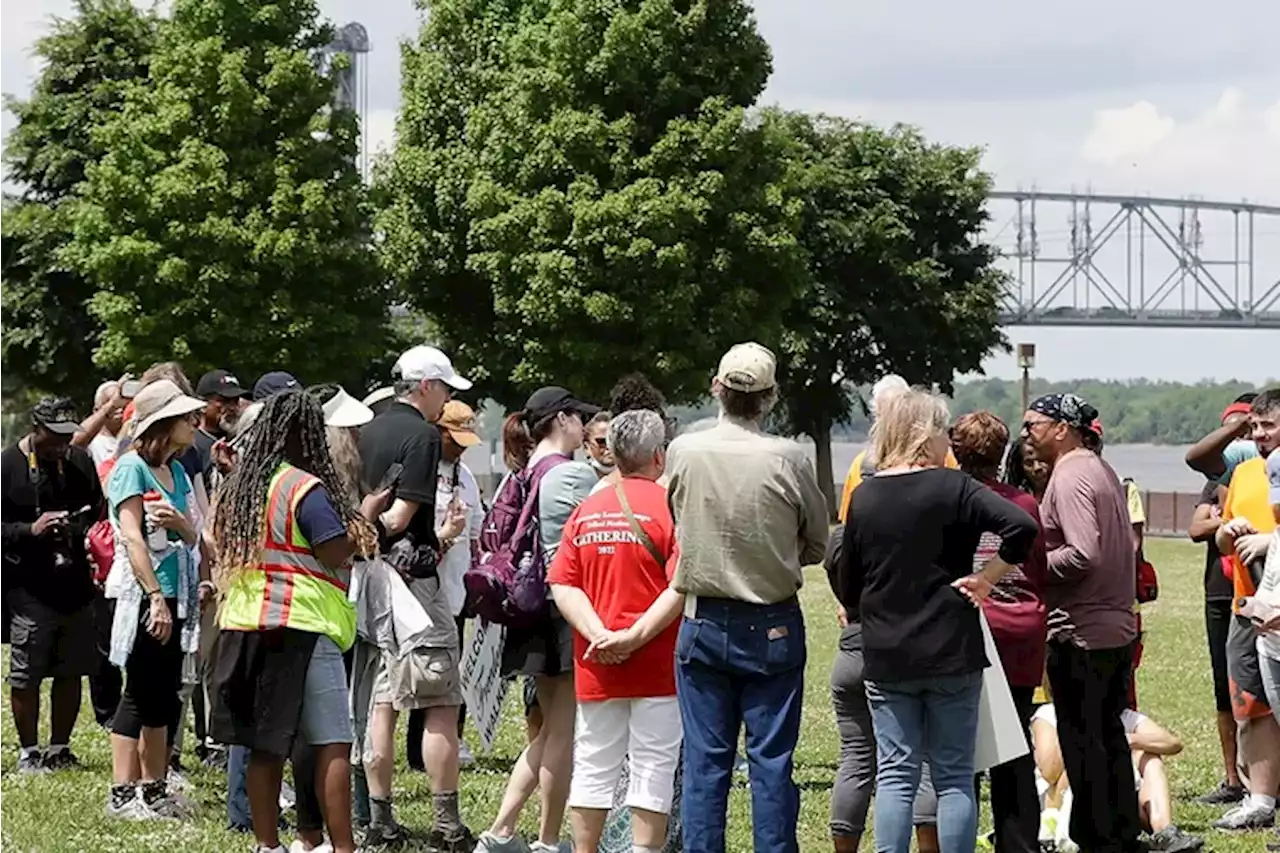 At South Jersey riverfront, a 165-mile Walk to Freedom comes to joyous end