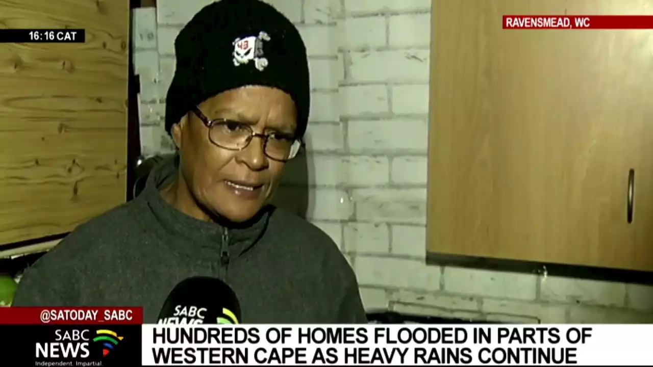 Hundreds of homes flooded in parts of Western Cape as heavy rains continue