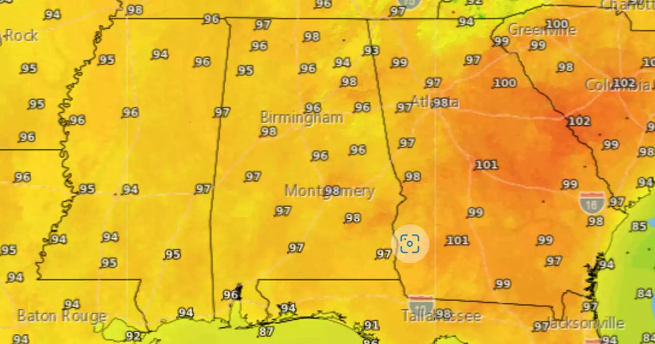 How hot was Tuesday across Alabama?